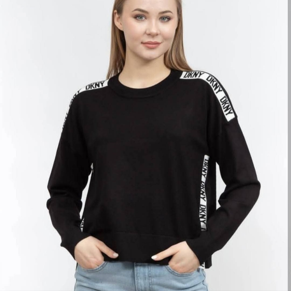 DKNY Women's Black Logo Sweatshirt